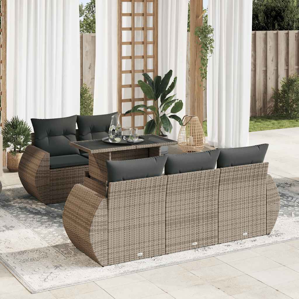 Sofasæt Til Haven 6 Dele Med Hynder Polyrattan - Variant 3326571