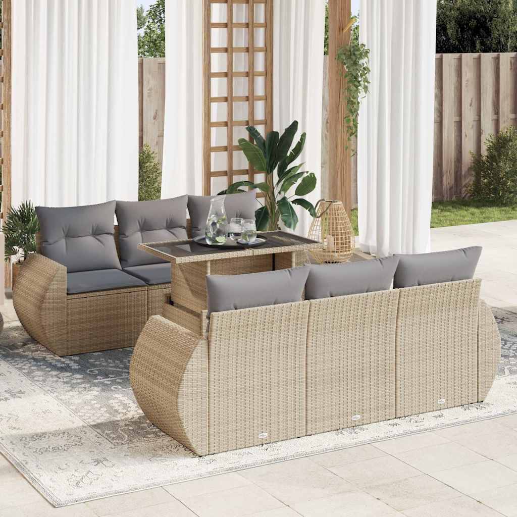 Sofasæt Til Haven 7 Dele Med Hynder Polyrattan - Variant 3326580