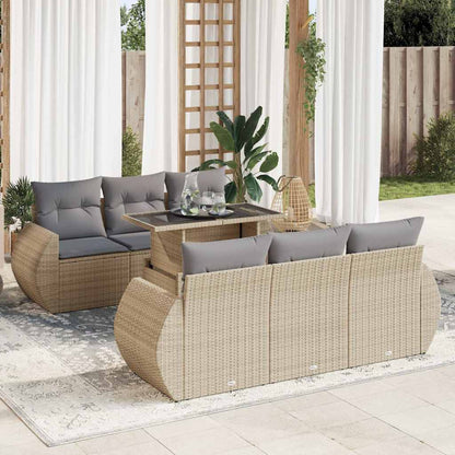 Sofasæt Til Haven 7 Dele Med Hynder Polyrattan - Variant 3326580
