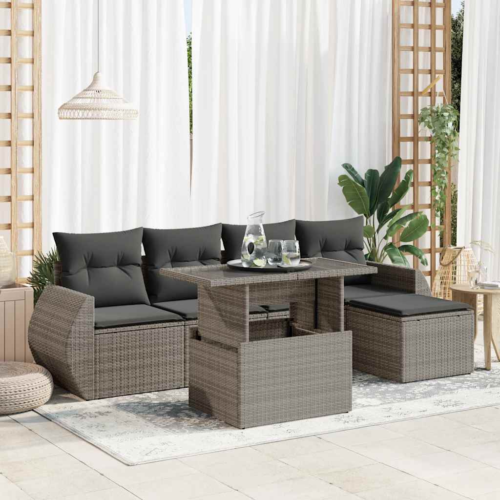 Sofasæt Til Haven 6 Dele Med Hynder Polyrattan - Variant 3326621