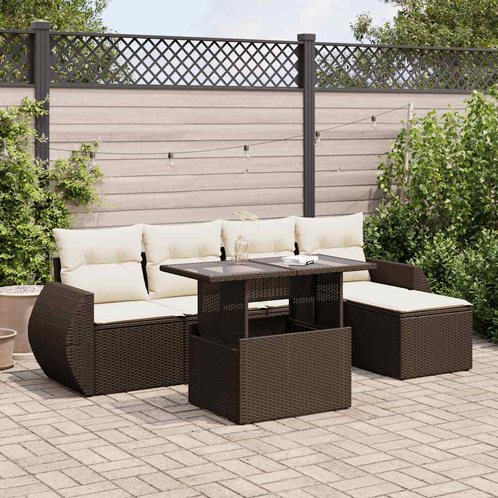 Sofasæt Til Haven 6 Dele Med Hynder Polyrattan - Variant 3326624
