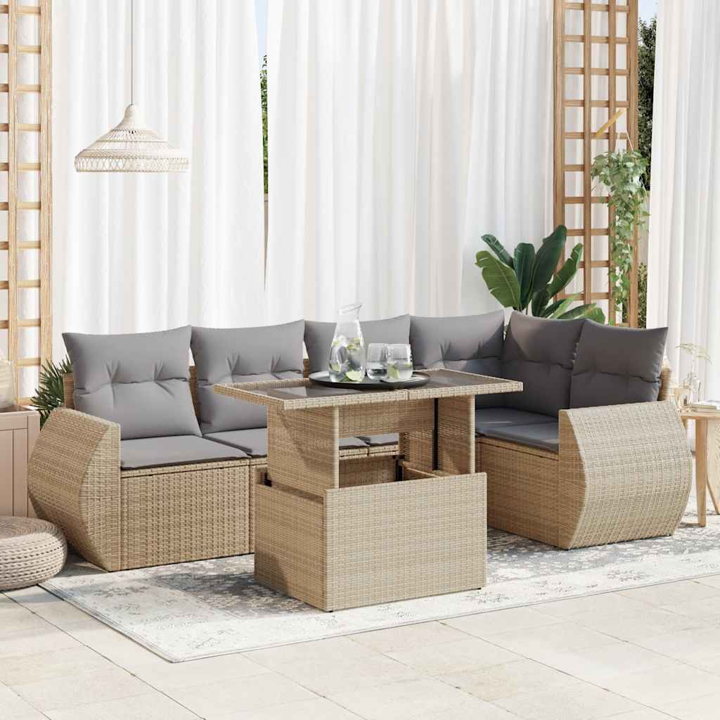 Sofasæt Til Haven 6 Dele Med Hynder Polyrattan - Variant 3326640