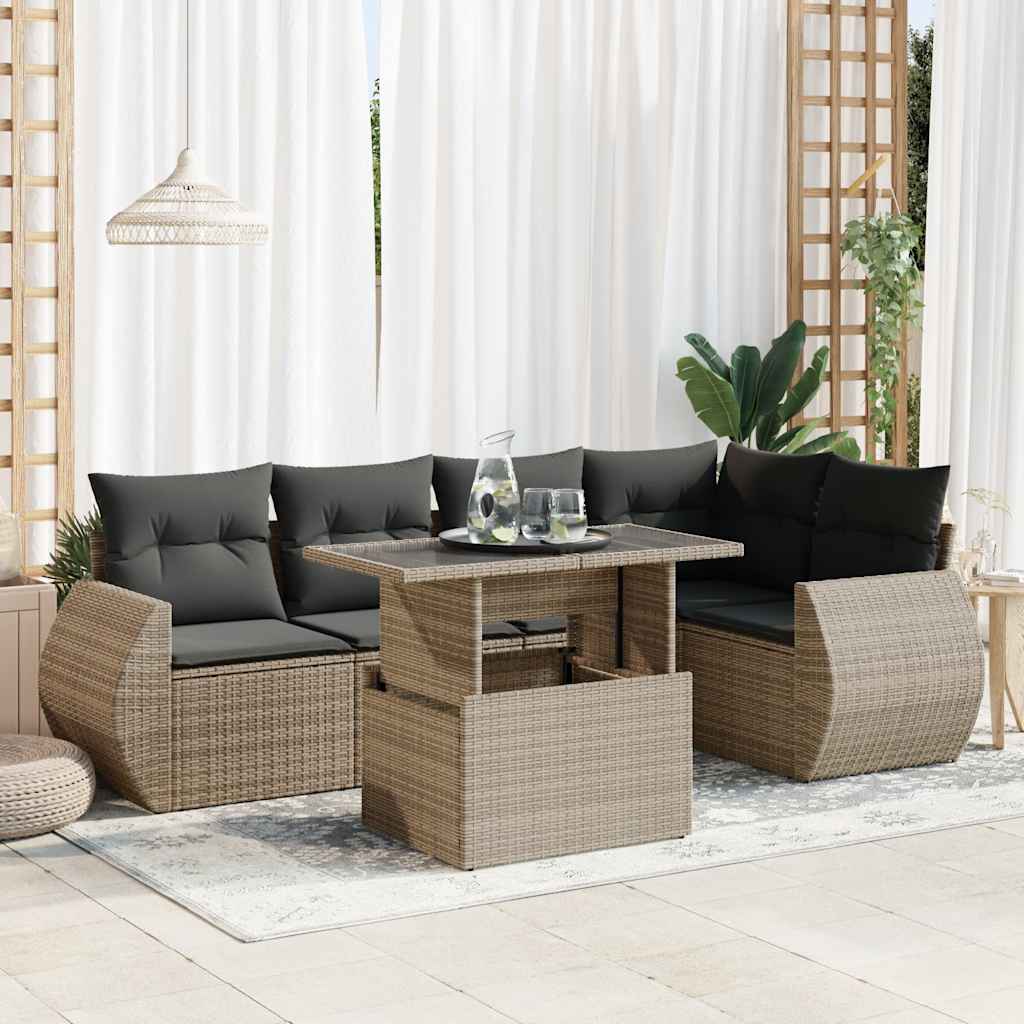 Sofasæt Til Haven 6 Dele Med Hynder Polyrattan - Variant 3326641