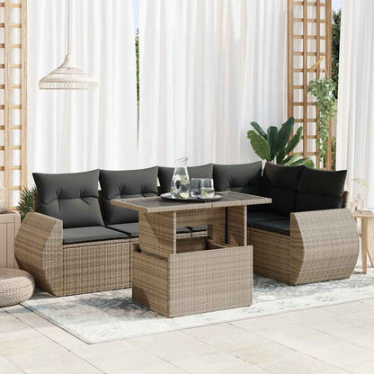 Sofasæt Til Haven 6 Dele Med Hynder Polyrattan - Variant 3326641