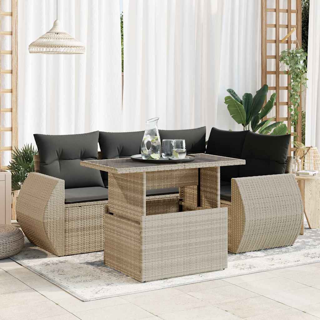Sofasæt Til Haven 6 Dele Med Hynder Polyrattan - Variant 3326643