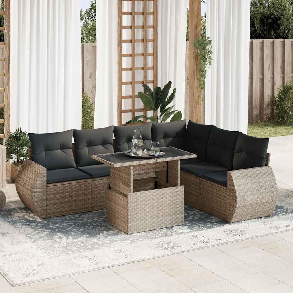 Sofasæt Til Haven 7 Dele Med Hynder Polyrattan - Variant 3326651