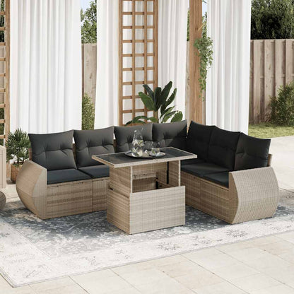 Sofasæt Til Haven 7 Dele Med Hynder Polyrattan - Variant 3326653