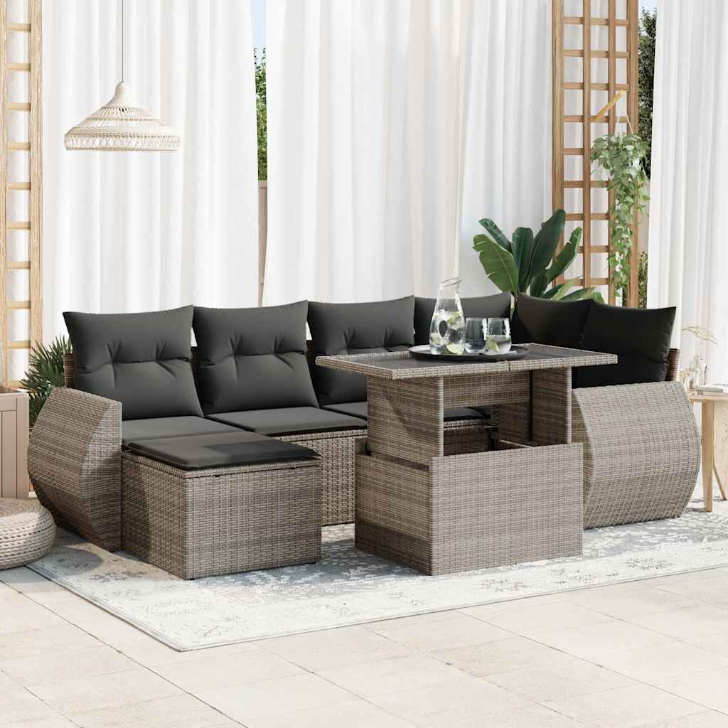 Sofasæt Til Haven 7 Dele Med Hynder Polyrattan - Variant 3326671