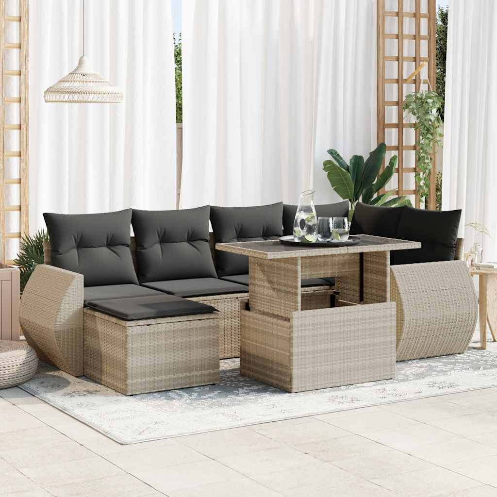 Sofasæt Til Haven 7 Dele Med Hynder Polyrattan - Variant 3326673
