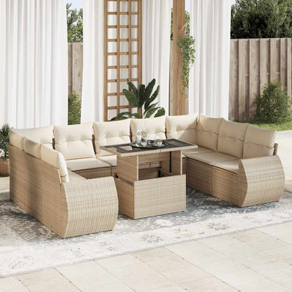 Sofasæt Til Haven 10 Dele Med Hynder Polyrattan - Hovedbillede