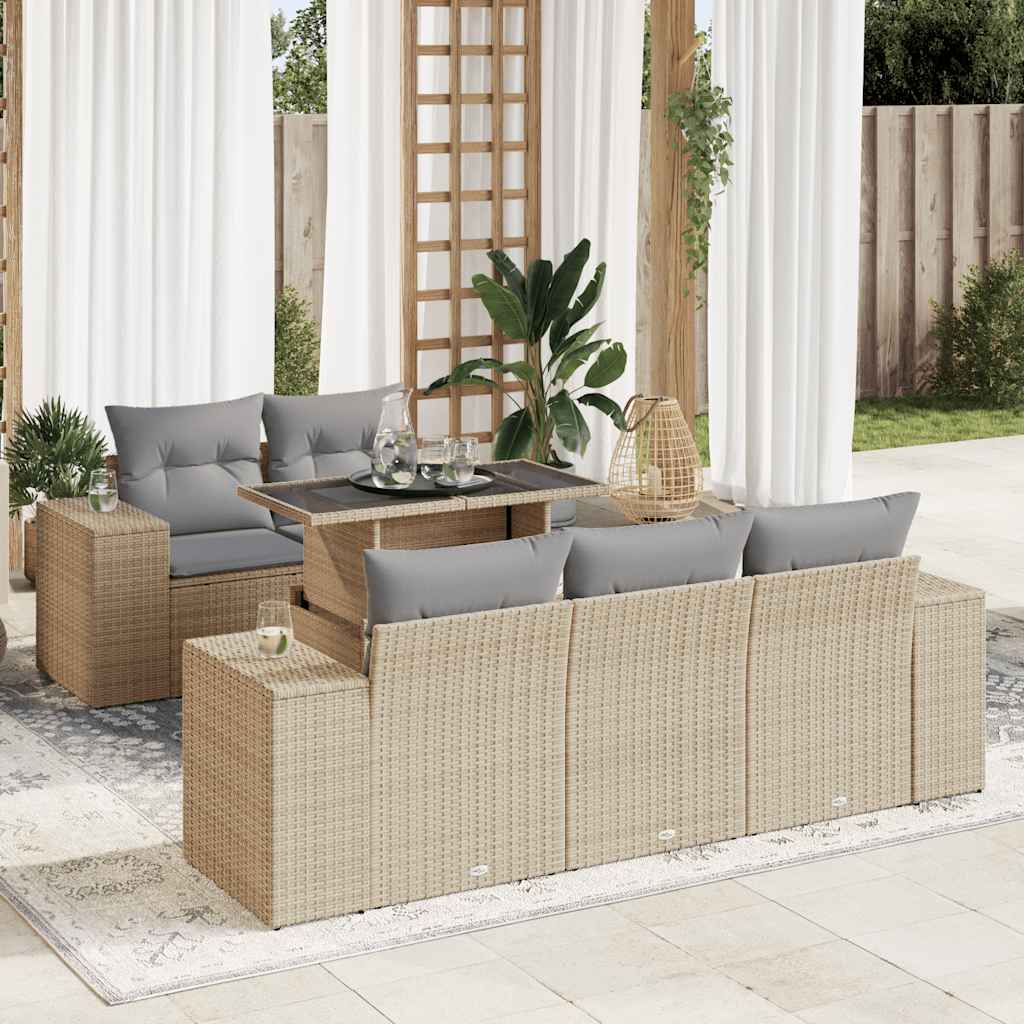 Sofasæt Til Haven 6 Dele Med Hynder Polyrattan - Variant 3326730