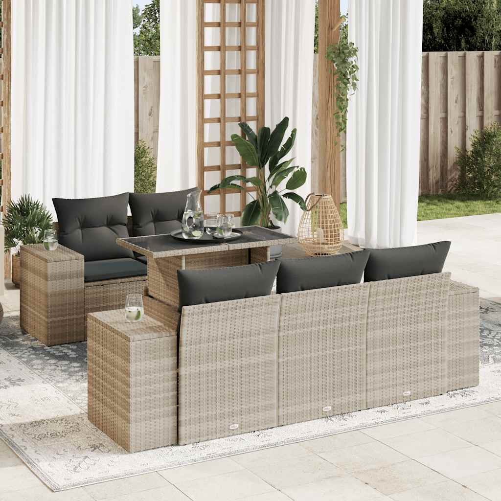 Sofasæt Til Haven 6 Dele Med Hynder Polyrattan - Variant 3326733