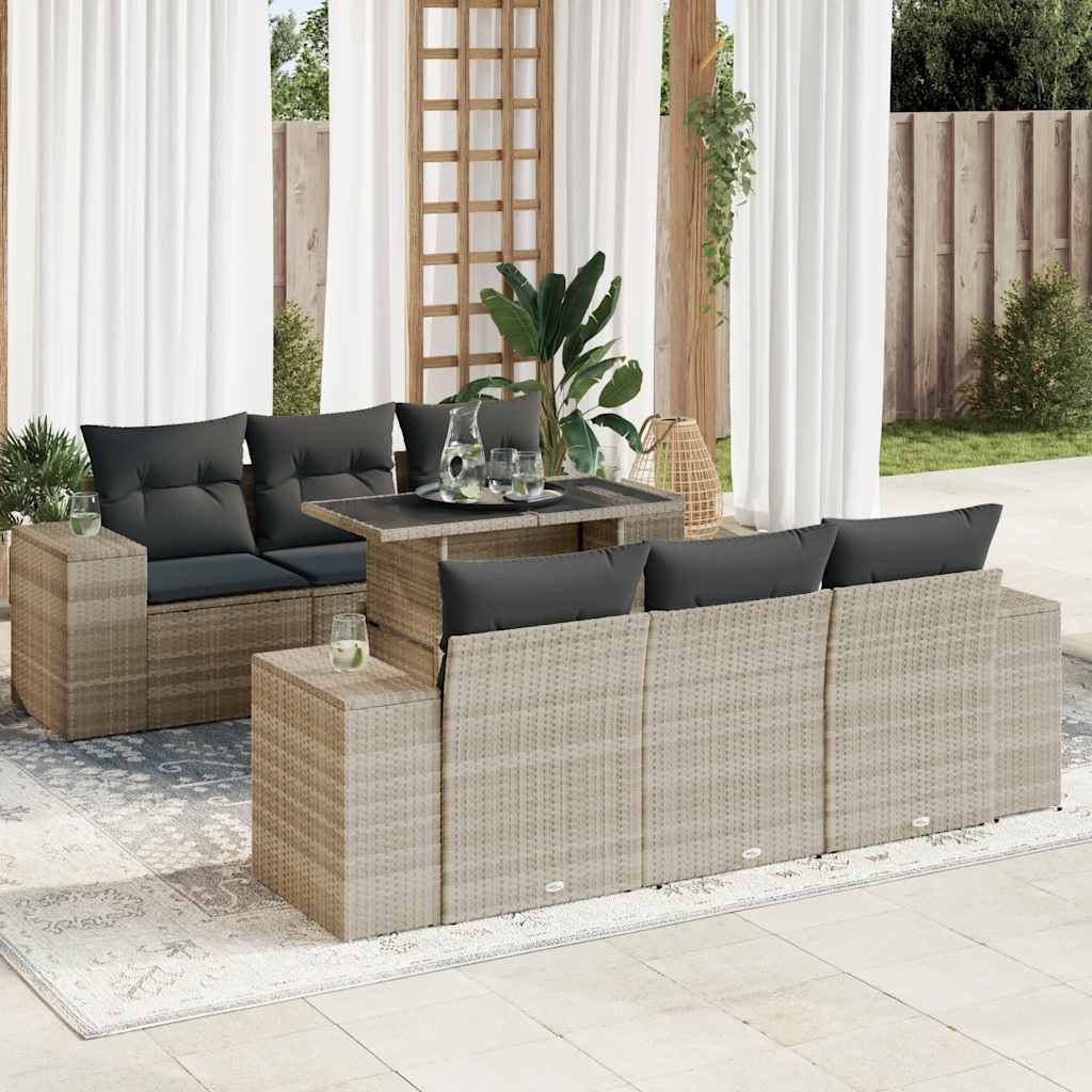Sofasæt Til Haven 7 Dele Med Hynder Polyrattan - Variant 3326743