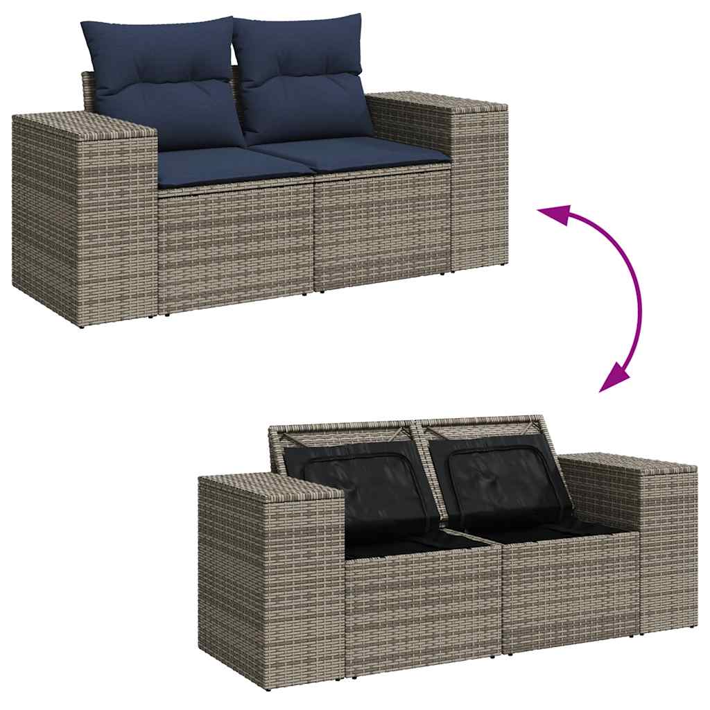 Sofasæt til Haven 8 Dele med Hynder Polyrattan Akacietræ - billede 9