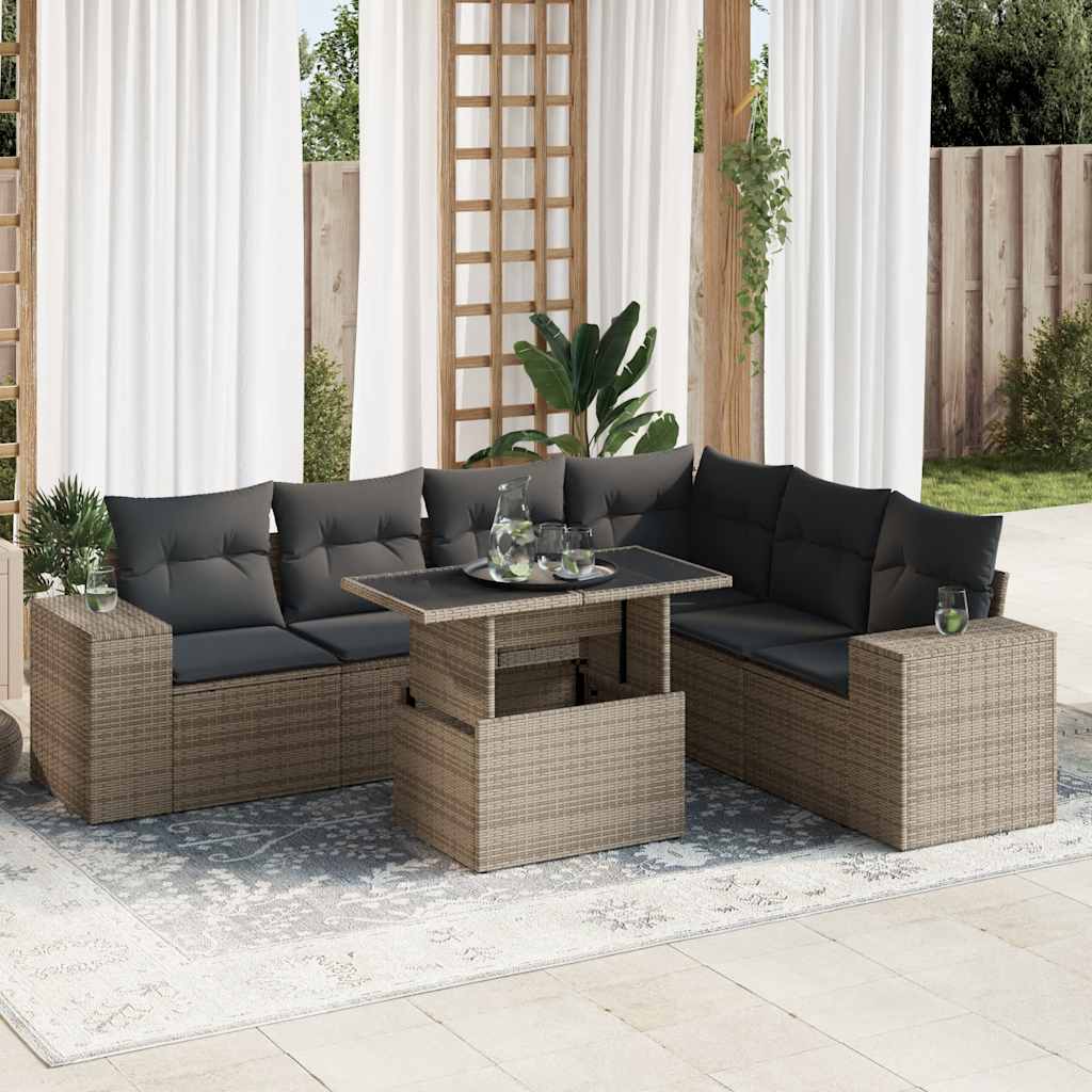 Sofasæt Til Haven 7 Dele Med Hynder Polyrattan - Variant 3326811