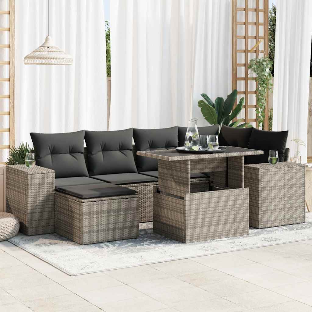 Sofasæt Til Haven 7 Dele Med Hynder Polyrattan - Variant 3326831