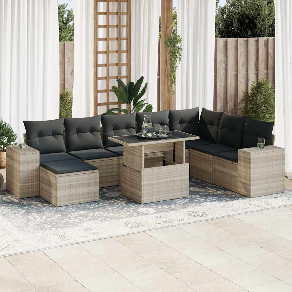 Sofasæt Til Haven 9 Dele Med Hynder Polyrattan - Variant 3326853
