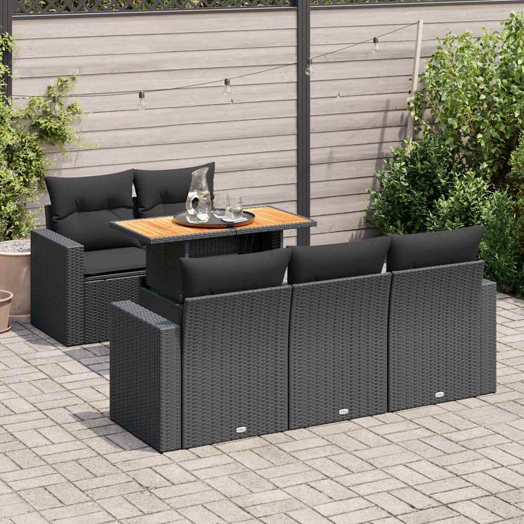 Sofasæt Til Haven 6 Dele Med Hynder Polyrattan - Variant 3326988