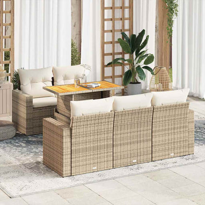 Sofasæt Til Haven 6 Dele Med Hynder Polyrattan - Hovedbillede
