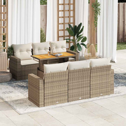 Sofasæt Til Haven 7 Dele Med Hynder Polyrattan - Hovedbillede