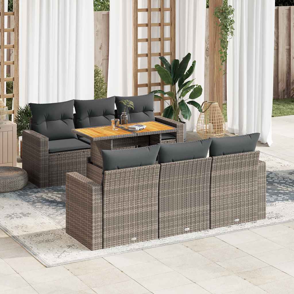Sofasæt Til Haven 7 Dele Med Hynder Polyrattan - Variant 3327000
