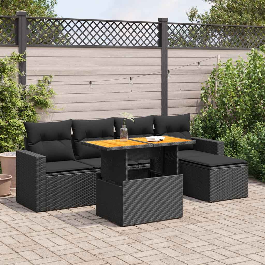 Sofasæt Til Haven 6 Dele Med Hynder Polyrattan - Variant 3327023
