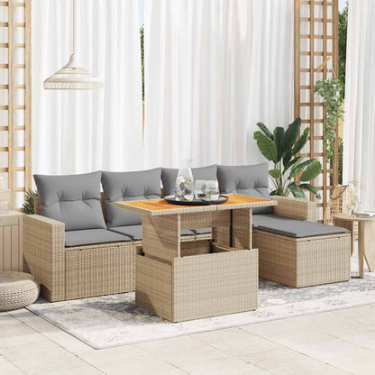 Sofasæt Til Haven 6 Dele Med Hynder Polyrattan - Variant 3327027