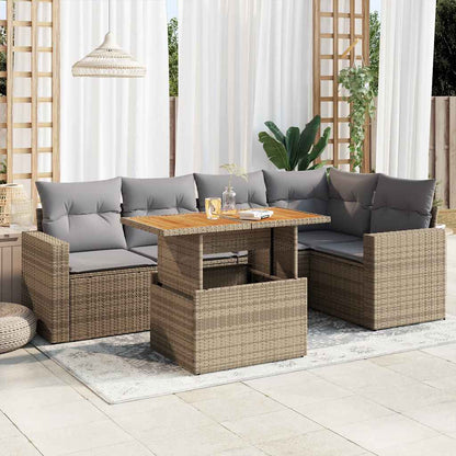 Sofasæt Til Haven 6 Dele Med Hynder Polyrattan - Variant 3327041