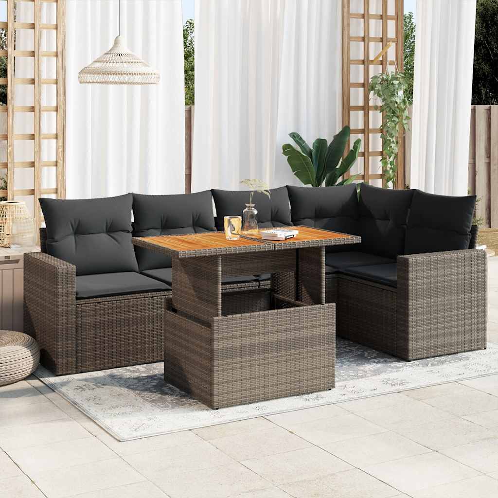 Sofasæt Til Haven 6 Dele Med Hynder Polyrattan - Variant 3327042
