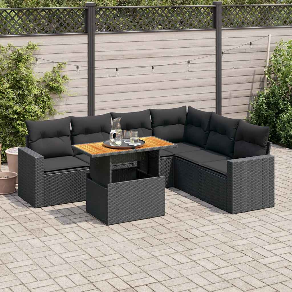 Sofasæt Til Haven 7 Dele Med Hynder Polyrattan - Variant 3327044
