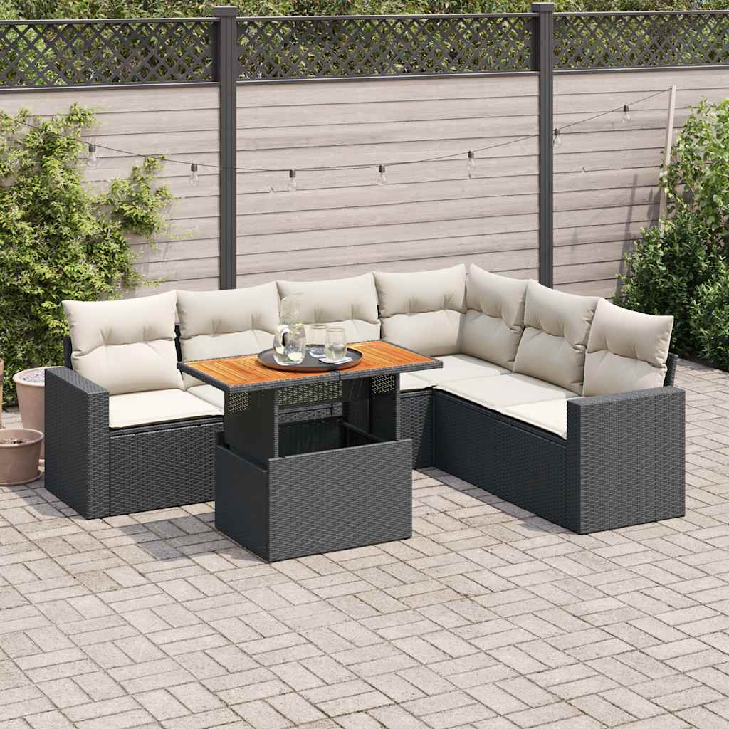 Sofasæt Til Haven 7 Dele Med Hynder Polyrattan - Variant 3327045
