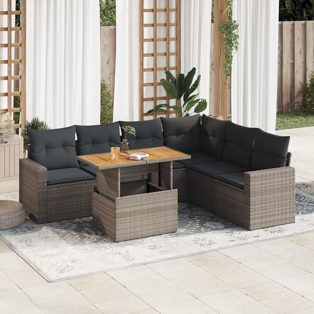 Sofasæt Til Haven 7 Dele Med Hynder Polyrattan - Variant 3327049