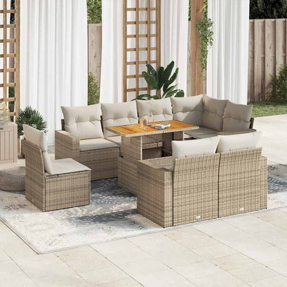 Sofasæt Til Haven 9 Dele Med Hynder Polyrattan - Hovedbillede