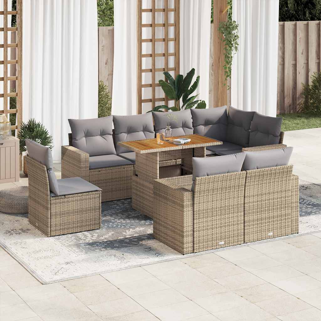 Sofasæt Til Haven 9 Dele Med Hynder Polyrattan - Variant 3327055