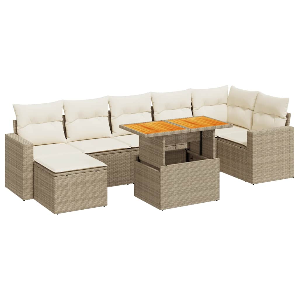 Sofasæt Til Haven 8 Dele Med Hynder Polyrattan - Billede 2