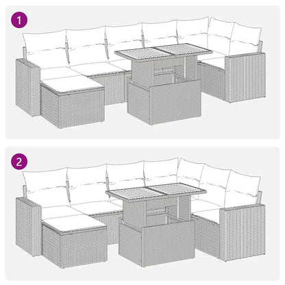 Sofasæt til Haven 8 Dele med Hynder Polyrattan Grå - billede 12