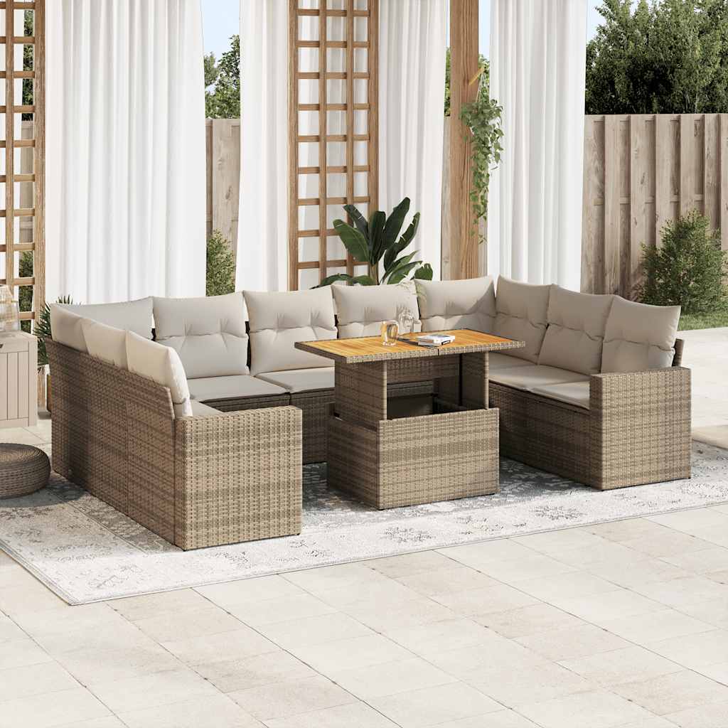 Sofasæt Til Haven 10 Dele Med Hynder Polyrattan - Variant 3327082