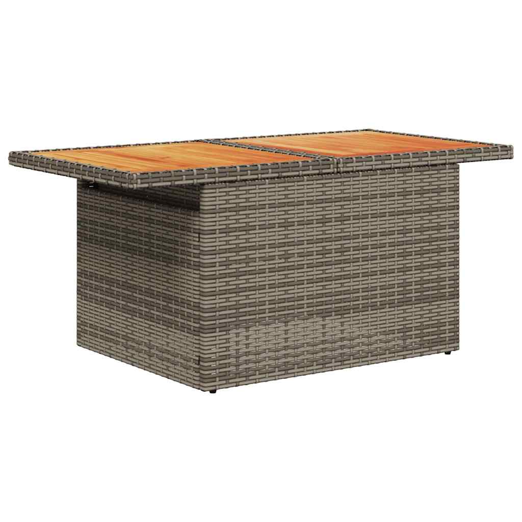 Loungesæt til Haven 11 Dele med Hynder Polyrattan Grå - billede 6