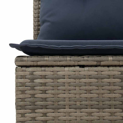 Loungesæt til Haven 11 Dele med Hynder Polyrattan Grå - billede 11