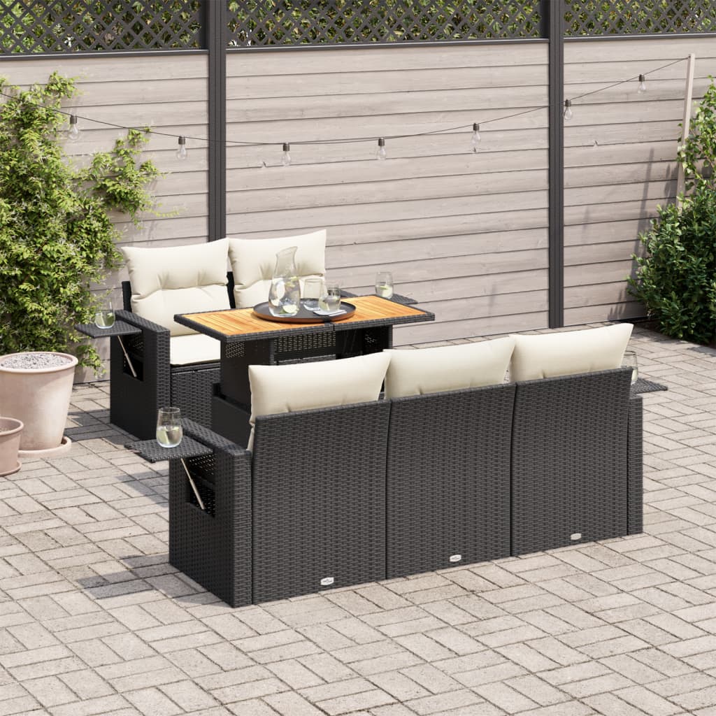 Sofasæt Til Haven 6 Dele Med Hynder Polyrattan - Variant 3327101
