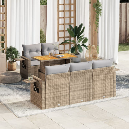 Sofasæt Til Haven 6 Dele Med Hynder Polyrattan - Variant 3327104