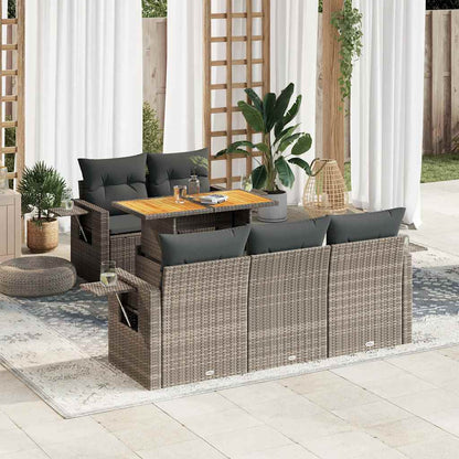 Sofasæt Til Haven 6 Dele Med Hynder Polyrattan - Variant 3327105