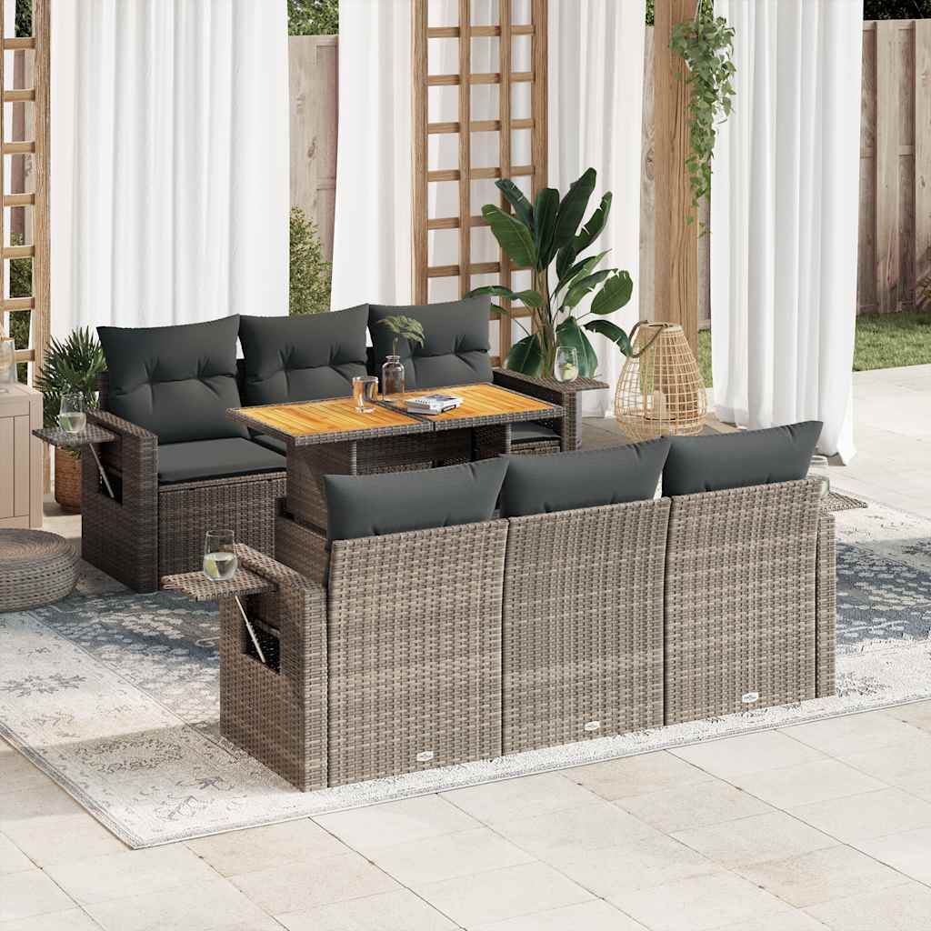 Sofasæt Til Haven 7 Dele Med Hynder Polyrattan - Variant 3327112