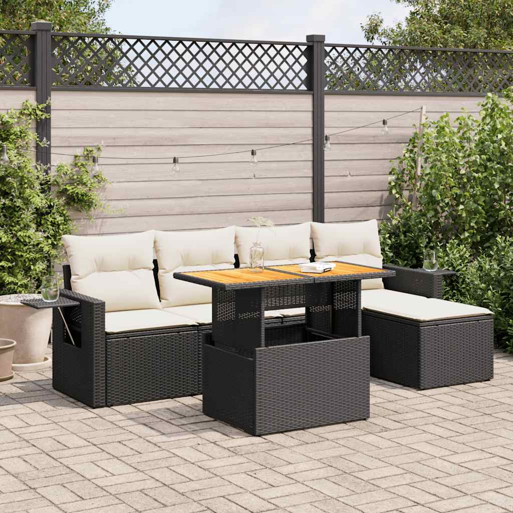 Sofasæt Til Haven 6 Dele Med Hynder Polyrattan - Variant 3327136