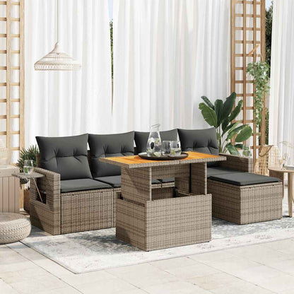 Sofasæt Til Haven 6 Dele Med Hynder Polyrattan - Variant 3327140