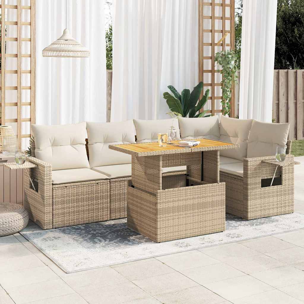 Sofasæt Til Haven 6 Dele Med Hynder Polyrattan - Variant 3327152