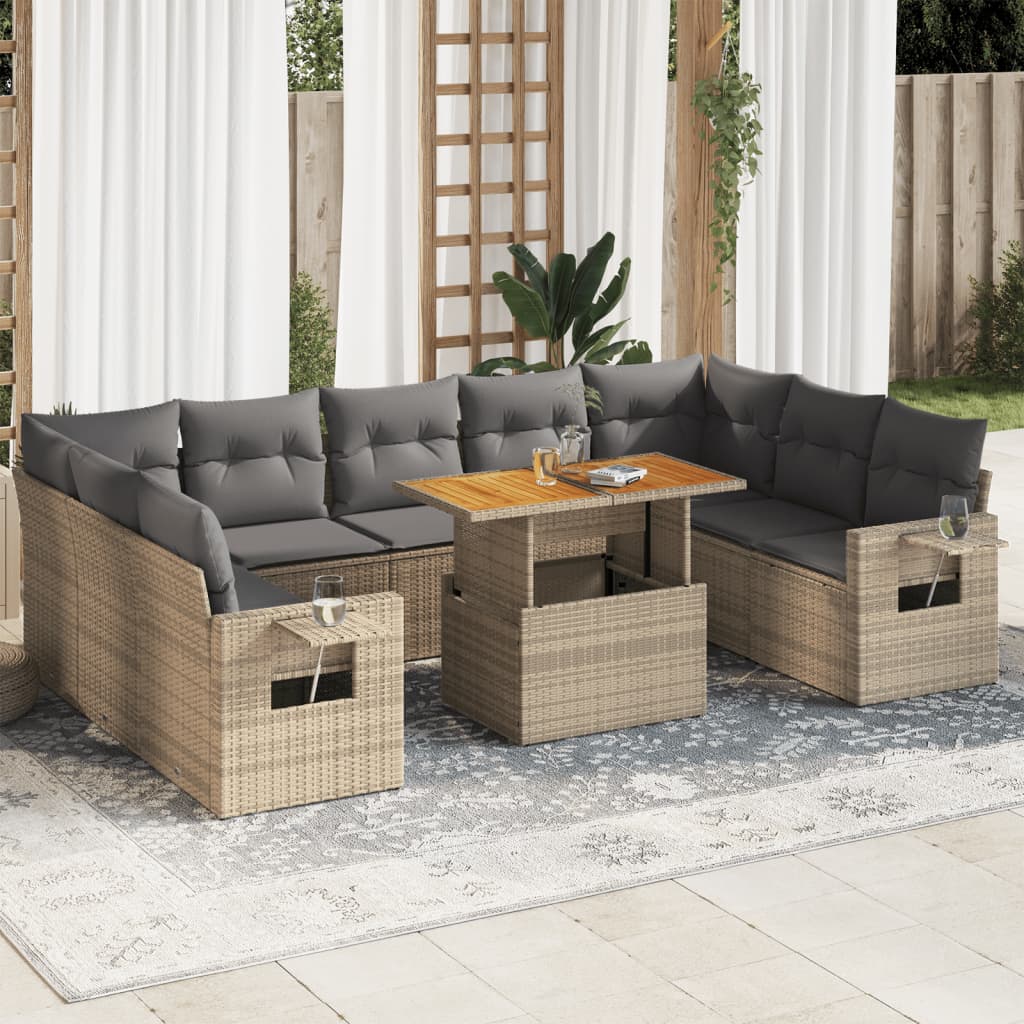 Sofasæt Til Haven 10 Dele Med Hynder Polyrattan - Variant 3327195