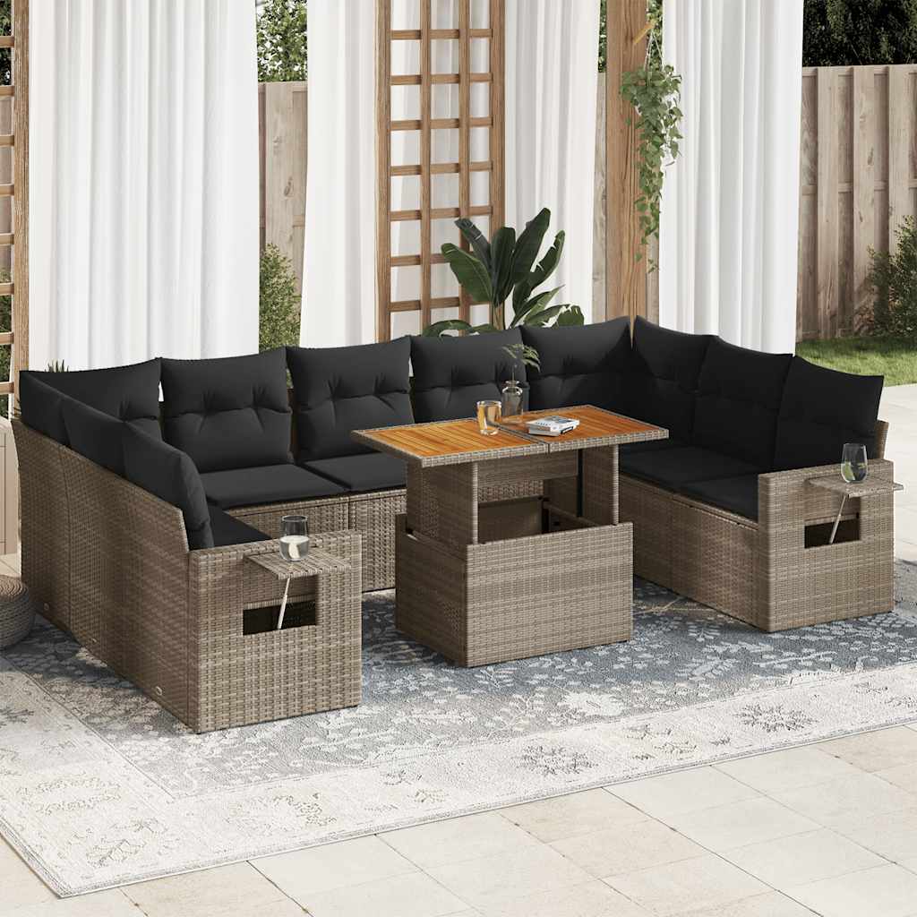 Sofasæt Til Haven 10 Dele Med Hynder Polyrattan - Variant 3327196