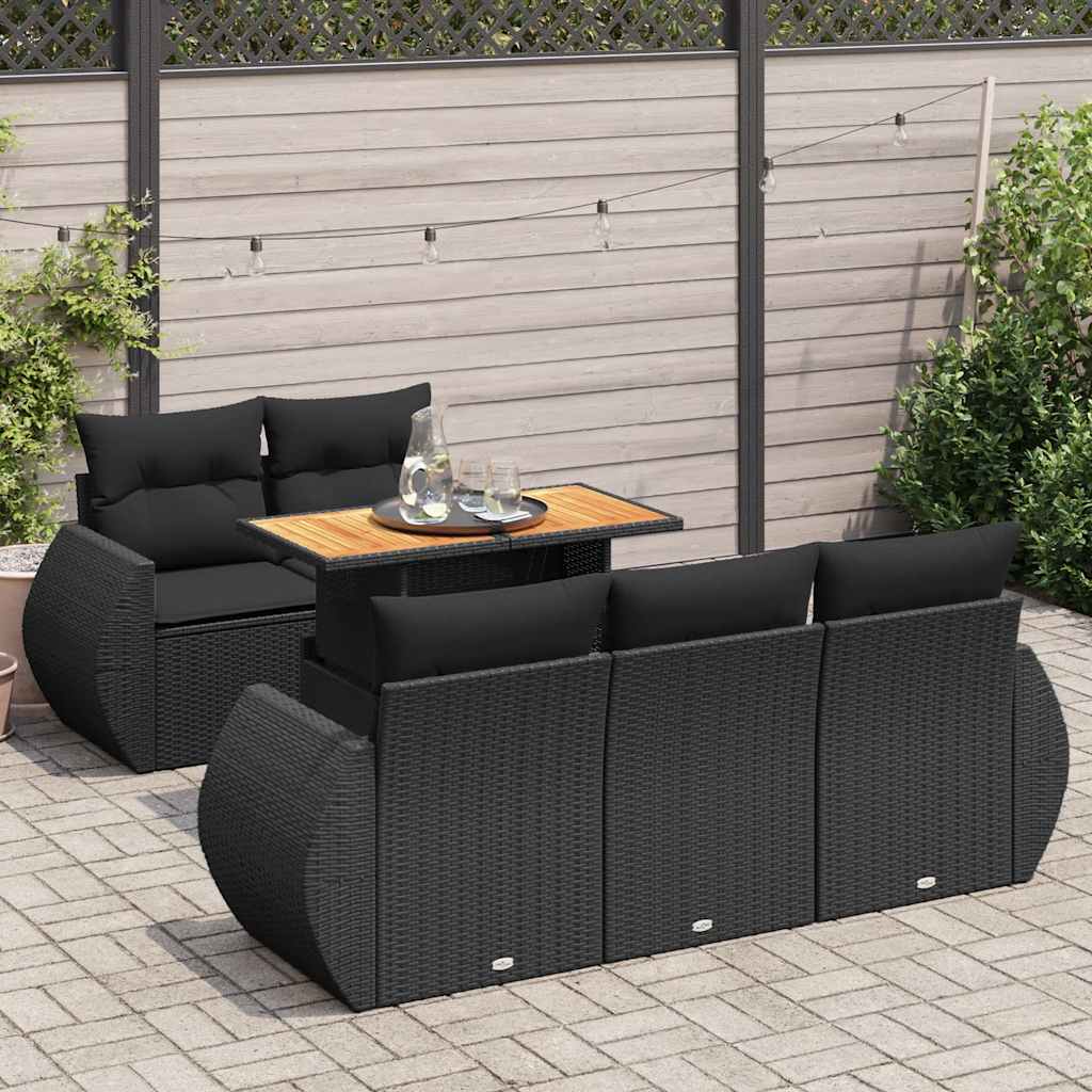Sofasæt Til Haven 6 Dele Med Hynder Polyrattan - Variant 3327212