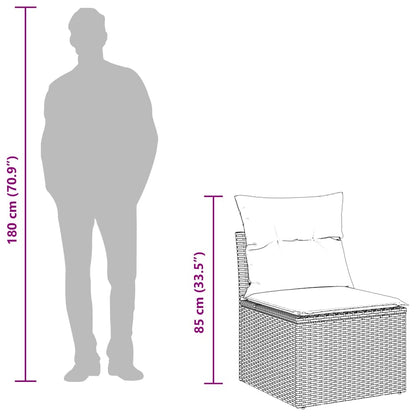 Sofasæt Til Haven 6 Dele Med Hynder Polyrattan - Billede 16